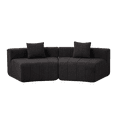 thumbnail image 1 of FENGFAN Chenille Symmetrical Curved Modular Semi Circular Sectional Sofa with Throw Pillows No Assembly Required 1 Pack, 1 of 10