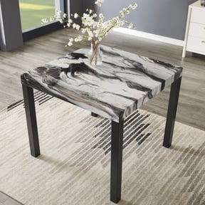 FENGFAN Modern Square Faux Marble Counter Height Dining Table, MDF Tabletop, 424236 Inch, 1 Pack