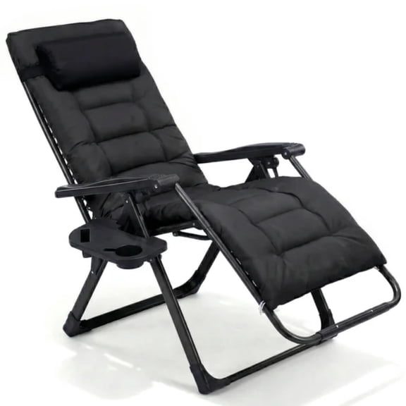 FENGFAN Portable Zero Gravity Reclining Chair Powder Coated Steel Frame 440 Lbs Weight Capacity Single Pack