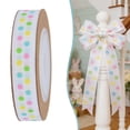 thumbnail image 1 of FENGGHAO 10 Yard Easter Wired Edge Ribbon Bunny Carrot Stripe Print Spring Ribbon For Wreaths DIY Crafts Wrapping, 1 of 7