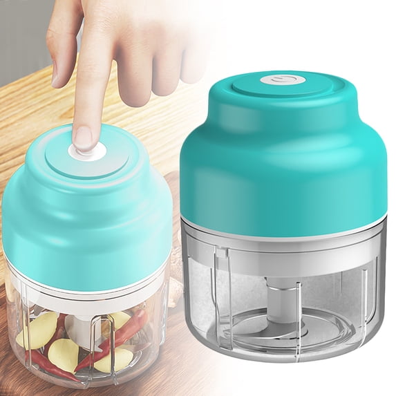 FENGGHAO 100ml Electric Garlic Chopper Rechargeable, USB Mini Food Processor for Mashing Onion Ginger Vegetable Portable Kitchen Gadget
