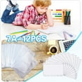 thumbnail image 1 of FENGGHAO 12Pcs A7 Binder Pockets Plastic Zip Document Holders Waterproof 6 Hole Loose Leaf PVC Pouches Translucent Storage, 1 of 5
