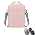 thumbnail image 1 of FENGGHAO 13.3 Inch Laptop Sleeve Bag with Shoulder Strap, Portable Tablet Case for Work Travel, Oxford Cloth Computer Crossbody Bag for Women Men Pink, 1 of 6