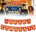 thumbnail image 1 of FENGGHAO 2026 Graduation Decorations Set 14Pcs Congrats Grad Banner Porch Sign Hanging Swirls Honeycomb Centerpieces Red Gold, 1 of 7