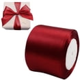 thumbnail image 1 of FENGGHAO 3 Inch Wide Satin Ribbon 25 Yards Thick Ribbon for Wedding Decor Gift Wrapping Chair Sash Flower Bouquets and Bow Making, 1 of 4
