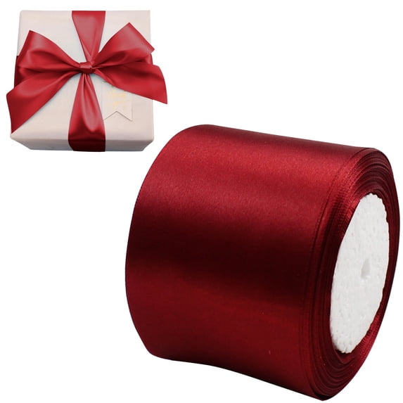 FENGGHAO 3 Inch Wide Satin Ribbon 25 Yards Thick Ribbon for Wedding Decor Gift Wrapping Chair Sash Flower Bouquets and Bow Making