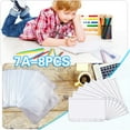 thumbnail image 1 of FENGGHAO 8Pcs A7 Binder Pockets Plastic Zip Document Holders Waterproof 6 Hole Loose Leaf PVC Pouches Translucent Storage, 1 of 5