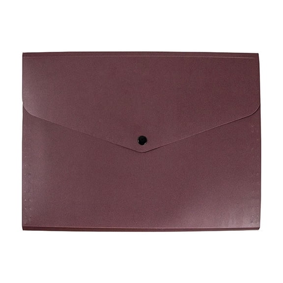 FENGGHAO A4 Expanding File Folder 5 Pocket Plastic Document Organizer with Closure Accordion File Pouch Brown