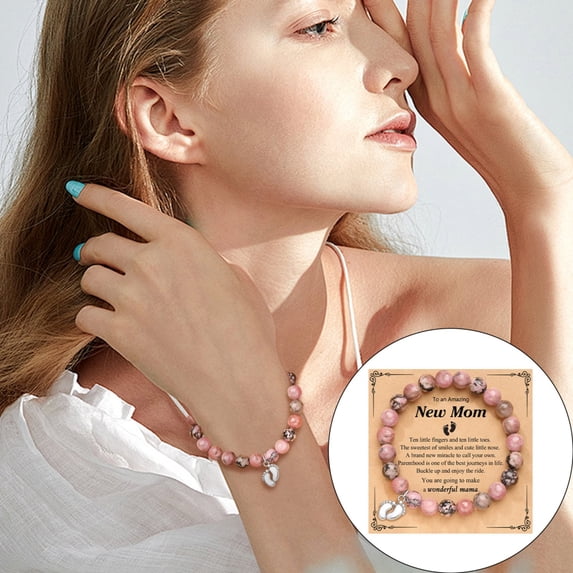 FENGGHAO Adjustable Bracelet for New Mom First Time Mothers Day Gift Women Fashion Jewelry Mommy to Be Present