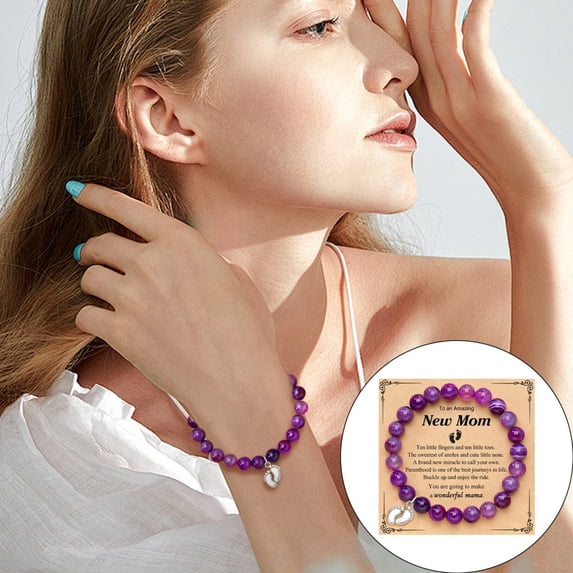 FENGGHAO Adjustable Bracelet for New Mom First Time Mothers Day Gift Women Fashion Jewelry Mommy to Be Present