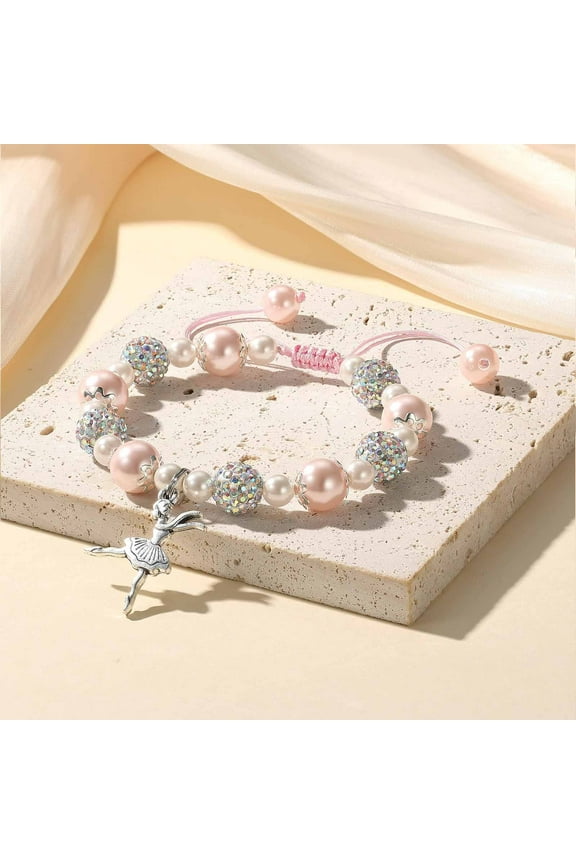 Ballet Performance Bracelet, Elegant Dance Recital Accessory for Performers, Rhinestone Adjustable Wristband