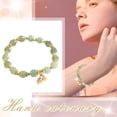 thumbnail image 1 of FENGGHAO Blue Gemstone Beaded Yoga Bracelet Natural Stone Adjustable Spiritual Healing Jewelry For Women Meditation Accessory, 1 of 5