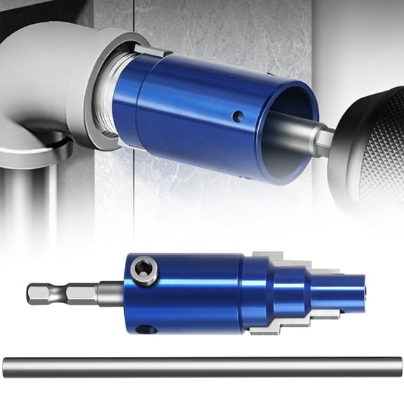 FENGGHAO Broken Pipe and Faucet Extractor Tool, Adjustable Thread Remover for 1/2, 3/4, and 1 Inch Pipes, Hex Shank Extractor for Hand and Drill Use