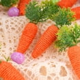 thumbnail image 1 of FENGGHAO Easter Carrot Decorations Woven Texture Realistic Artificial Carrots Ornaments for Holiday Table Basket Wreath Spring Decor, 1 of 6