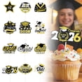 thumbnail image 1 of FENGGHAO Graduation Cupcake Toppers Glitter Class of 2026 Congrats Grad Cap Picks for Graduation Cake Decorations, 1 of 7