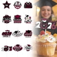 thumbnail image 1 of FENGGHAO Graduation Cupcake Toppers Glitter Class of 2026 Congrats Grad Cap Picks for Graduation Cake Decorations, 1 of 7