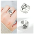 thumbnail image 1 of FENGGHAO Inspirational Sterling Silver Statement Cuff Thumb Ring for Women Encouraging Adjustable Band Fashion Jewelry Gift for Daily Wear, 1 of 4