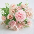 thumbnail image 1 of FENGGHAO Mothers Day Artificial Hydrangea Bouquet Champagne Silk Flowers Realistic Fake Flower Arrangement Home Wedding Centerpiece Decor, 1 of 3