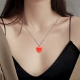 thumbnail image 1 of FENGGHAO Mothers Day Glow In The Dark Love Pendant Necklace Fluorescent Multicolor Stone Look Stainless Steel Chain with Card, 1 of 7