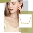 thumbnail image 1 of FENGGHAO Mothers Day Mama Alphabet Necklace Simple Hand Painted Letter Pendant Alloy Dainty Clavicle Chain Jewelry Gift for Mom, 1 of 7