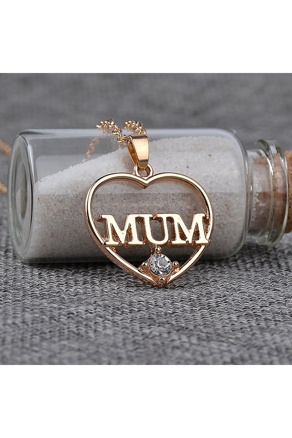 Mothers Day Mother Daughter Layered Stitching Necklace Gold Tone Heart Pendant Adjustable Choker Jewelry Gift