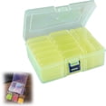 thumbnail image 1 of FENGGHAO Plastic Bead Storage Case Set Small Parts Organizer With Hinged Lid Transparent Craft Supply Box For Jewelry Beads Yellow, 1 of 7