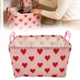thumbnail image 1 of FENGGHAO Rectangular Fabric Storage Basket Collapsible Laundry Hamper Linen Canvas Storage Box With Handles For Closet Shelves, 1 of 7
