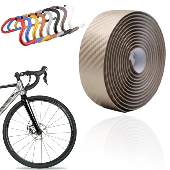 FENGGHAO Road Bike Handlebar Tape Wrap Elastic Non Leather Bar Tape For Drop Bar Khaki