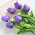 thumbnail image 1 of FENGGHAO Single Stem Artificial Tulip PU Simulation Flower Realistic Fake Flower Everlasting Home Decor Wedding Party Decoration Gift, 1 of 3