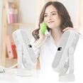 thumbnail image 1 of FENGGHAO Small Desk Fan Personal Rechargeable USB 360 Rotating 5 Speed LED Display Portable Fan Green, 1 of 7