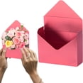 thumbnail image 1 of FENGGHAO Valentine Envelope Box Red Foldable Hand Held Bouquet Holder for Florist Valentines Wedding Birthday, 1 of 4