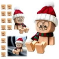 thumbnail image 1 of FENGGHAO Wooden Leg Shaker Doll Christmas Ornament Hat Scarf Handmade Holiday Decoration, 1 of 7