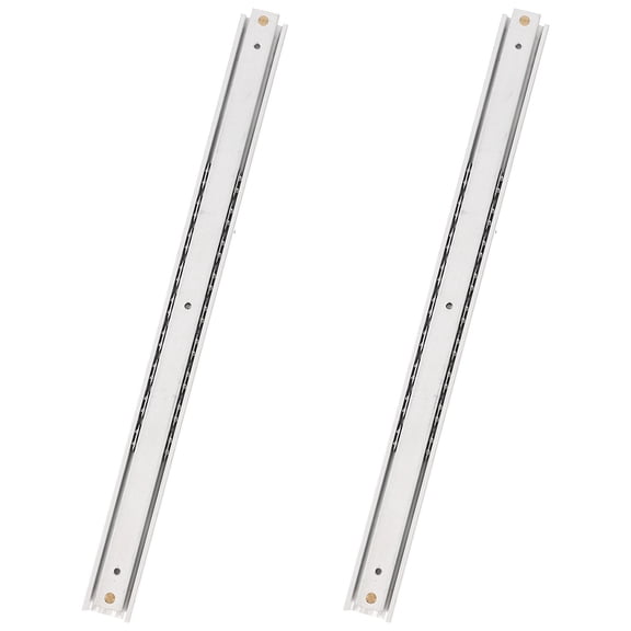 FENGGUIQU 1 Pair Drawer Rail Aluminum Silver Draw Sliders Runners for Filing Cabinets Office Use