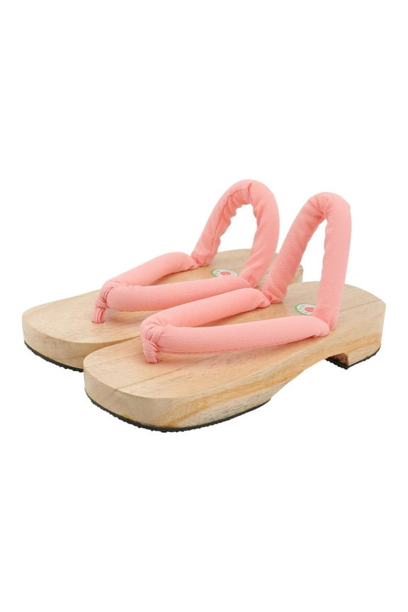 1 Pair Japanese Sandals Pink Comfortable Clogs for Summer Outfit