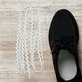 thumbnail image 1 of FENGGUIQU 1Pairs White Fashion Wavy Cloth Shoelaces for Sneakers and Boots, 1 of 8