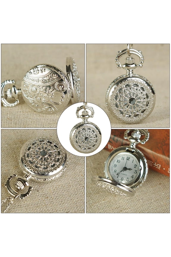 1 Pc Necklace Pocket Watch Retro Design For Women On Birthday