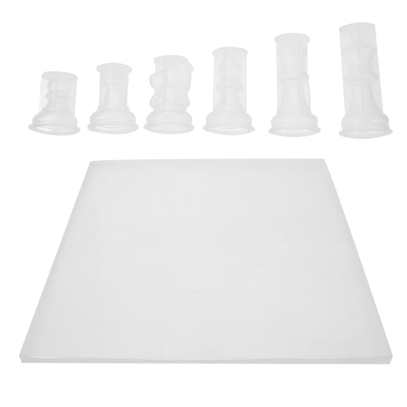 FENGGUIQU Silicone Chessboard Kit for Family Crafting Fun, Easy to Clean, High Transparency, Complete 1 Set