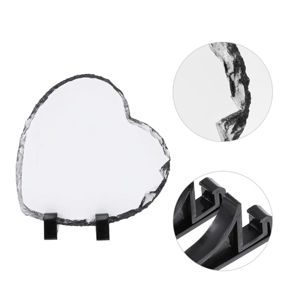 FENGGUIQU 1Set White Heart Shape Photo Picture Frame for Desktop Decorative Display
