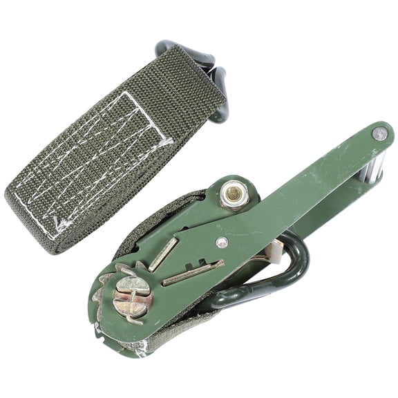 FENGGUIQU 1Set Easy Install Green Ratchet Cargo Belt Heavy Duty Tie Down for Outdoor Use