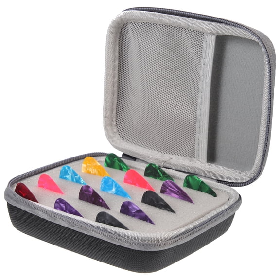 FENGGUIQU Guitar Picks Set with Multi-Color EVA Nylon Picks and Portable Storage Bag for Beginners and Guitar Players