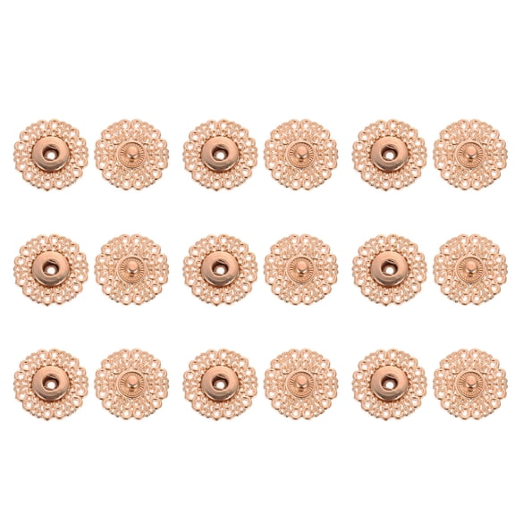 FENGGUIQU 10Pairs Metal Clothes Snap Fasteners for Overcoat Sweater Handcrafted Art