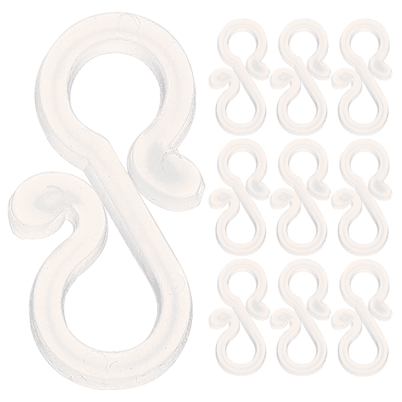 FENGGUIQU Plastic Hooks for Light Light ng Hooks 100Pcs White