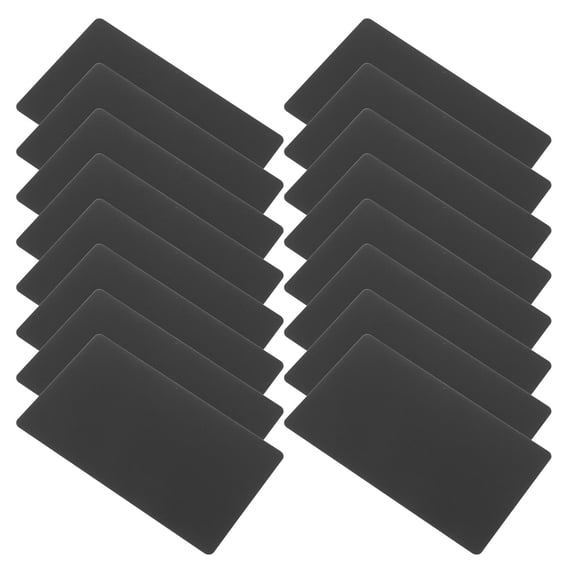 FENGGUIQU 100Pcs Black Aluminum Blank Plate Compatible with Fiber Engraving Equipment