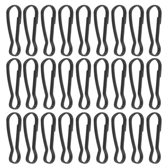 FENGGUIQU 100Pcs Black Metal Curtain Track Clips for Drapes Quick Installation and Strong Loadbearing
