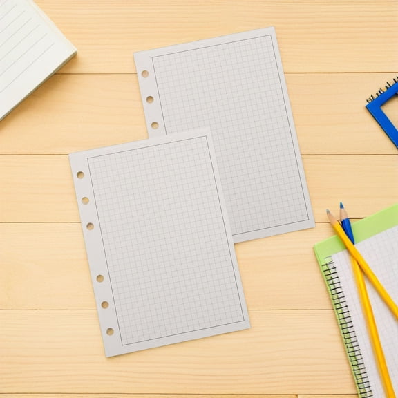 FENGGUIQU Loose-Leaf Planner Paper Reinforced Grid for Organized Notebooks 100Pcs