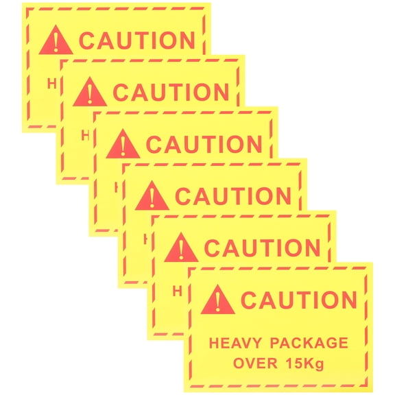 FENGGUIQU 100Pcs Shipping Warning Labels Heavy Object Stickers Durable Adhesive Decals for Factory and Shipping