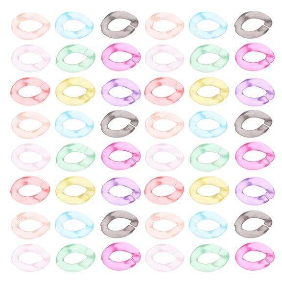 FENGGUIQU Durable Acrylic Link Rings for DIY Bag Chains and Jewelry Projects 100Pcs