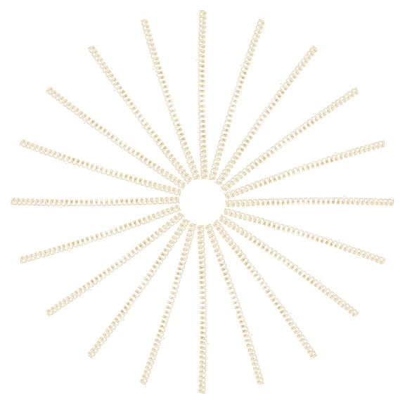 FENGGUIQU 100Pcs Spiral Binder Rings Double Wire Metal Golden Binding Spines for Professional Use