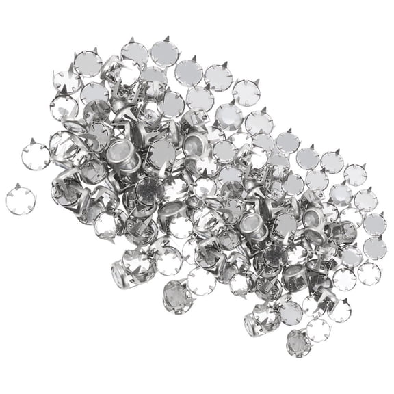 FENGGUIQU Durable Silver Claw Nails, Iron Rivets for Clothes and Hats 100Pcs