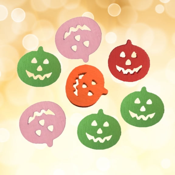FENGGUIQU 100pcs Pumpkin Shape Buttons Assorted Color Novelty Buttons Crafts for Sewers for Craft Projects